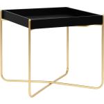 Odkládací stolek Riv - černo-zlatý | 38 x 38 x 38,5 cm