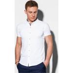 Pánské Slim fit košile Ombre Clothing v bílé barvě z bavlny ve velikosti XXL ve slevě plus size 