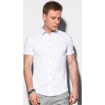 Pánské Slim fit košile Ombre Clothing v bílé barvě z bavlny ve velikosti XXL ve slevě plus size 
