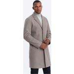 Pánské Klasické kabáty Ombre Clothing v hnědé barvě z polyesteru ve velikosti L ve slevě 