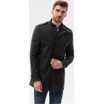 Pánské Klasické kabáty Ombre Clothing v černé barvě ve velikosti XXL ve slevě plus size 