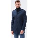Pánské Klasické kabáty Ombre Clothing v námořnicky modré barvě ve velikosti XXL ve slevě plus size 