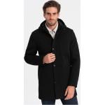 Pánské Kabáty s kapucí Ombre v černé barvě z polyesteru ve velikosti L s nýty ve slevě 