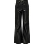 Dámské Kožené kalhoty ONLY v černé barvě z koženky ve slevě 