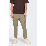 Pánské Plátěné kalhoty Only & Sons v béžové barvě ve velikosti XXL tapered ve slevě plus size 