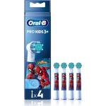 Oral B PRO Kids 3+ náhradní hlavice pro zubní kartáček pro děti Spiderman 4 ks