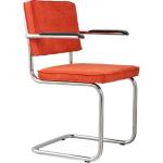 Jídelní židle Zuiver v oranžové barvě v elegantním stylu z plastu s loketní opěrkou 