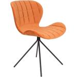 Designové židle Zuiver v oranžové barvě v elegantním stylu ze sametu 