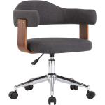 Otočná kancelářská židle Fords - ohýbané dřevo a textil | šedé