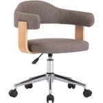 Otočná kancelářská židle Fords - ohýbané dřevo a textil | taupe