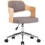 Otočná kancelářská židle Lochie - ohýbané dřevo a textil | taupe