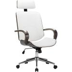 Otočná kancelářská židle s opěrkou hlavy Leighton | bílá