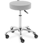 Kancelářské židle ve světle šedivé barvě z koženky s kolečky 