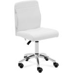 Kancelářské židle v bílé barvě z koženky s kolečky 