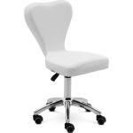Kancelářské židle v bílé barvě z koženky s kolečky 