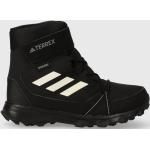 Chlapecké Vysoké trekové boty adidas Terrex R v černé barvě ze syntetiky ve velikosti 28,5 na suchý zip vodotěsné ve slevě 