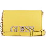 Dámské Luxusní kabelky Guess Uptown Chic v žluté barvě z koženky 
