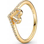 Dámské Prsteny se zirkonem PANDORA v elegantním stylu pozlacené  k Valentýnu 