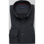 Pánské Slim fit košile v černé barvě v moderním stylu s mozaikovým vzorem z bavlny ve velikosti M s dlouhým rukávem 