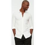 Pánské Slim fit košile Trendyol v bílé barvě z bavlny ve velikosti 3 XL ve slevě plus size 