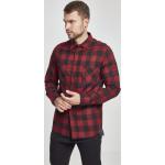 Pánská košile // Urban Classics Checked Flanell Shirt blk/burgundy
