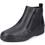 Pánské Kožené kotníkové boty Rieker v černé barvě z kůže ve velikosti 46 ve slevě na zimu 