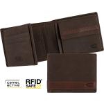 Pánské Kožené peněženky Camel Active v hnědé barvě z hovězí kůže s blokováním RFID 