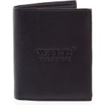 Pánské Kožené peněženky Wild v černé barvě z kůže ve slevě 