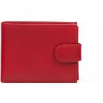 Pánské Kožené peněženky v červené barvě v elegantním stylu z hladké kůže 