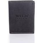 Pánské Kožené peněženky Wild v černé barvě z kůže ve slevě 