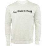 Pánské Designer Mikiny s potiskem Calvin Klein v šedé barvě z bavlny ve velikosti XXL plus size 
