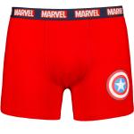 Pánské Boxerky v červené barvě z bavlny ve velikosti L s motivem Captain America ve slevě 