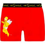 Pánské Boxerky v červené barvě z bavlny ve velikosti L s motivem Simpsonovi ve slevě 