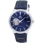 Pánské Doplňky pro hodinky Orient Nepromokavé v modré barvě z nerezové oceli s automatickým pohonem s koženým řemínkem ocelové 
