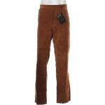 Pánské Kožené kalhoty v hnědé barvě z kůže ve velikosti XXL plus size 
