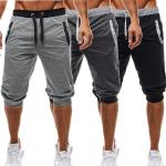 Pánské Fitness kalhoty v šedé barvě slim fit ze syntetiky ve velikosti 3 XL plus size 