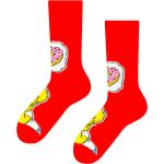 Pánské Ponožky v červené barvě ve velikosti 42 s motivem Simpsonovi - Black Friday slevy 
