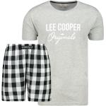 Pánská  Pyžama Lee Cooper v šedé barvě z bavlny ve velikosti 3 XL s krátkým rukávem plus size 