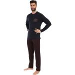 Pánská  Pyžama  vícebarevná  v moderním stylu ve velikosti 10 XL s dlouhým rukávem ve slevě plus size 