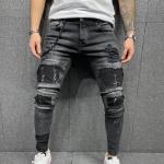 Pánské Slim Fit džíny v černé barvě z džínoviny ve velikosti 3 XL strečové plus size 