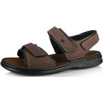 Pánské Kožené sandály Rieker v hnědé barvě z kůže ve velikosti 47 ve slevě na léto 