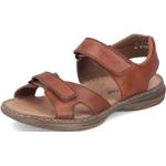 Pánské Kožené sandály Rieker v hnědé barvě z kůže ve velikosti 46 s přezkou ve slevě na léto 