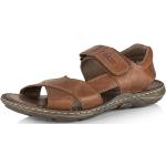 Pánské Kožené sandály Rieker v hnědé barvě z kůže ve velikosti 43 ve slevě na léto 