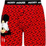 Pánské Boxerky v červené barvě z bavlny ve velikosti 3 XL s motivem Mickey Mouse a přátelé ve slevě plus size 