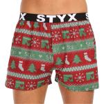 Pánské Trenýrky STYX vícebarevné z bavlny ve velikosti XXL vánoční plus size vyrobené v Česku 