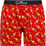 Pánské Boxerky v červené barvě z bavlny ve velikosti XXL s motivem Simpsonovi ve slevě plus size 