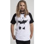 Pánské tričko krátký rukáv // Merchcode Banksy Panda Raglan Tee wht/blk