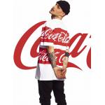Pánské Topy MERCHCODE v bílé barvě ve velikosti L s krátkým rukávem s motivem Coca Cola 