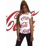 Pánské Topy MERCHCODE v bílé barvě ve velikosti S s krátkým rukávem s motivem Coca Cola 
