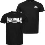 Pánská  Trička s krátkým rukávem Lonsdale v černé barvě z bavlny ve velikosti 3 XL s krátkým rukávem plus size 